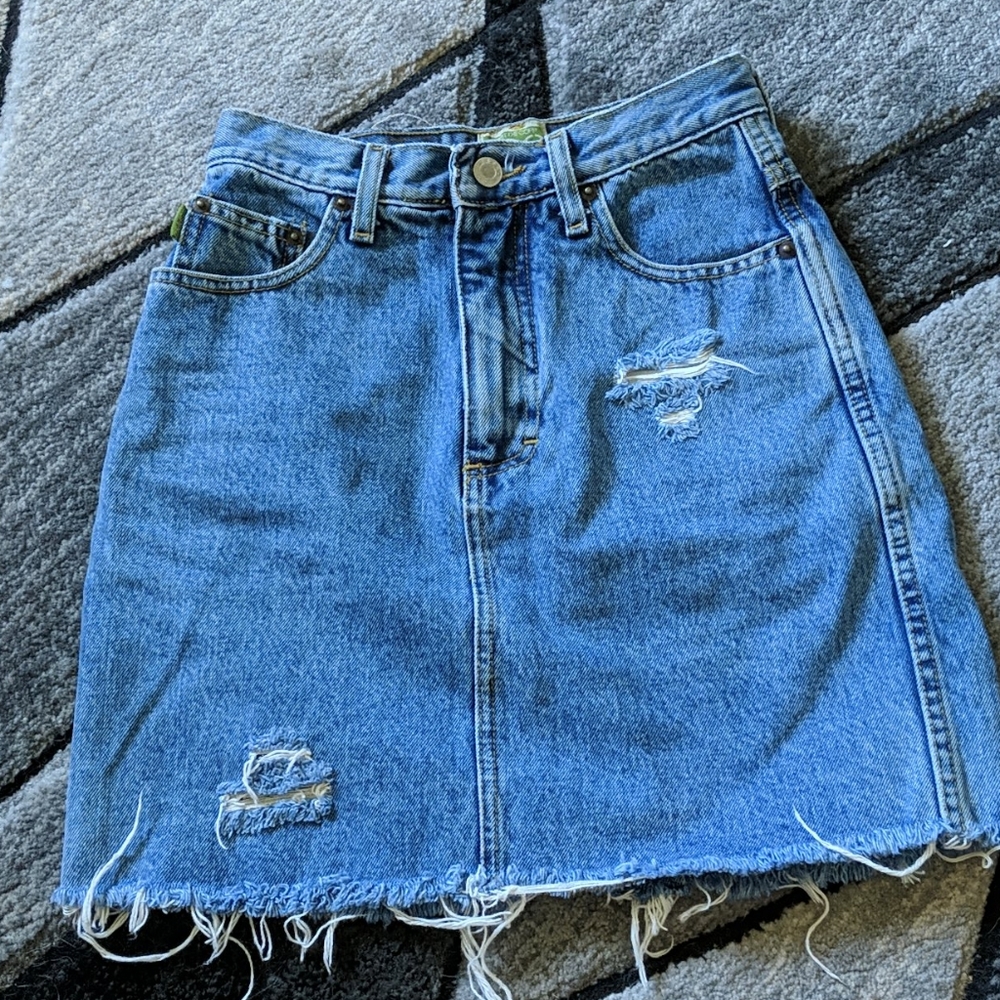 Denim high waisted skirt